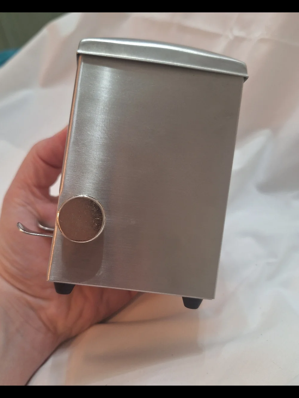 Vintage Coca-Cola Branded Stainless Steel Toothpick Dispenser- Silver